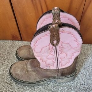 Pink and Brown Justin's Western Boots
